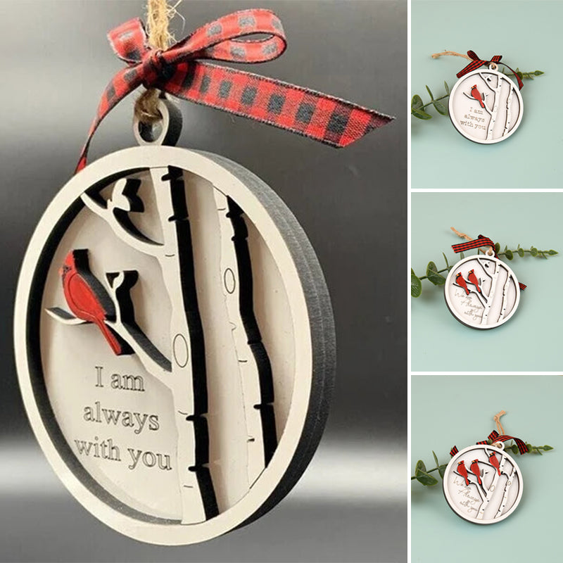 Handgemaakt Herdenkings Ornament met Kardinalen