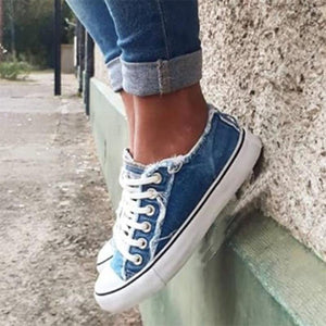 Denim canvas schoenen