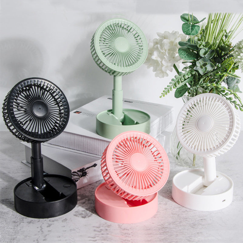 Mini opvouwbare telescopische ventilator voor telefoonhouder