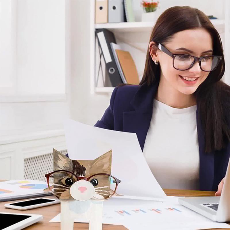 Houten brillenstandaard