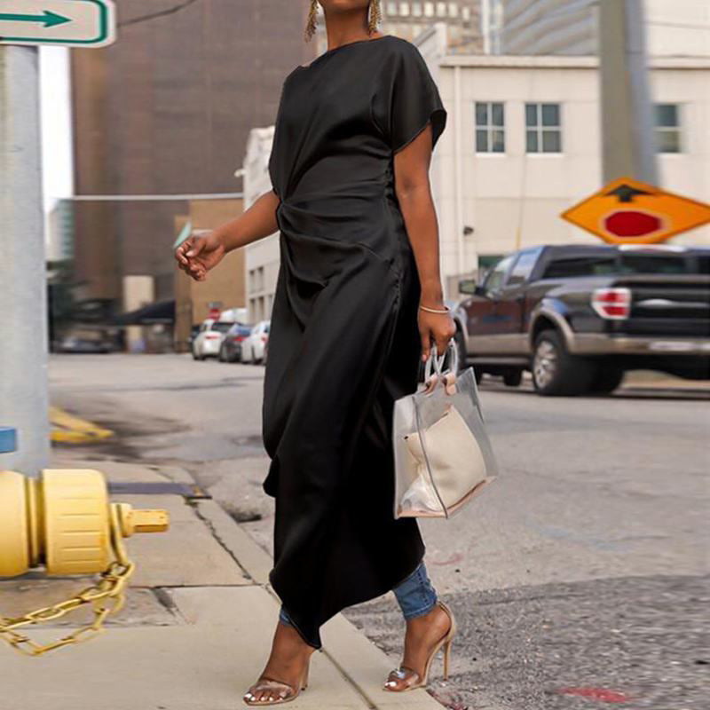 Jurk met asymmetrische zoom