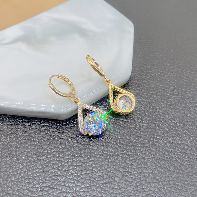 Glanzende kristallen oorbellen