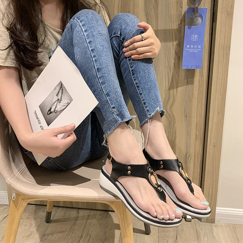 Zomerse effen kleur teenslippers