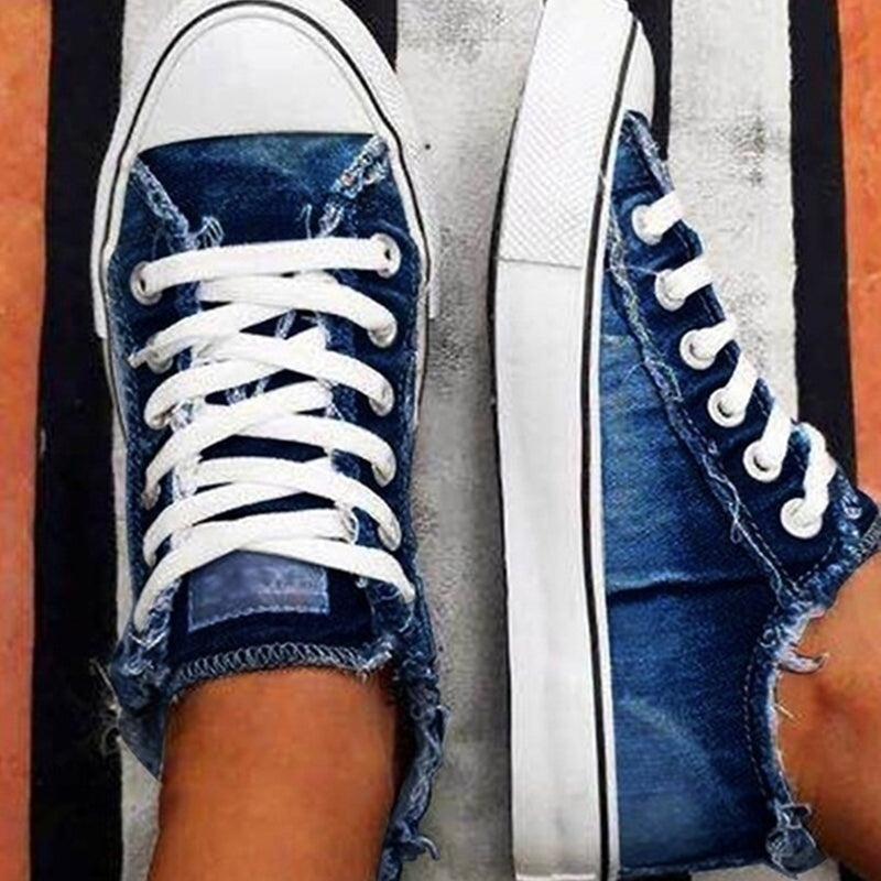 Denim canvas schoenen