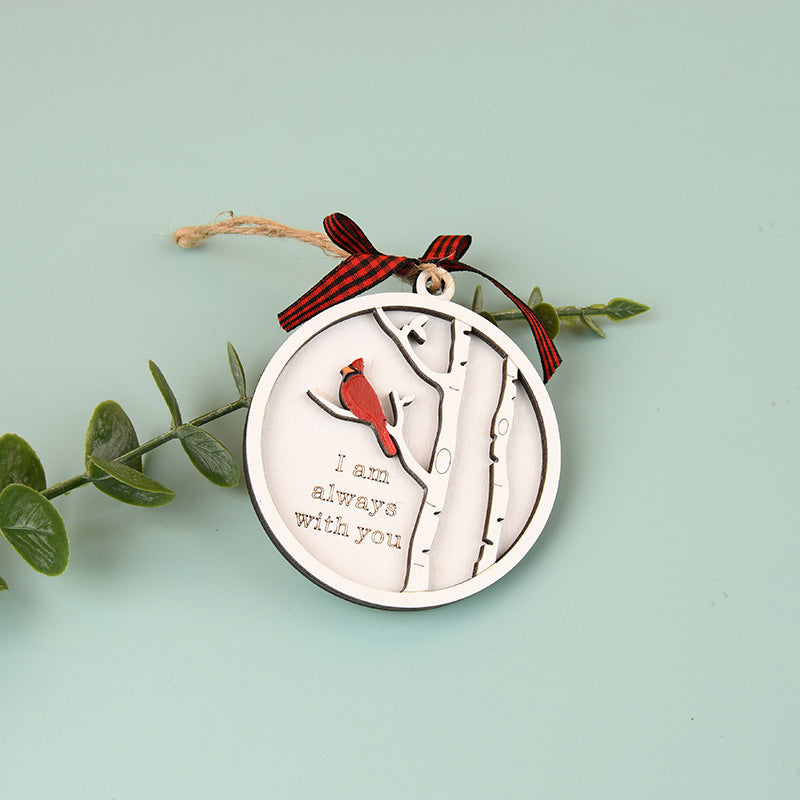 Handgemaakt Herdenkings Ornament met Kardinalen
