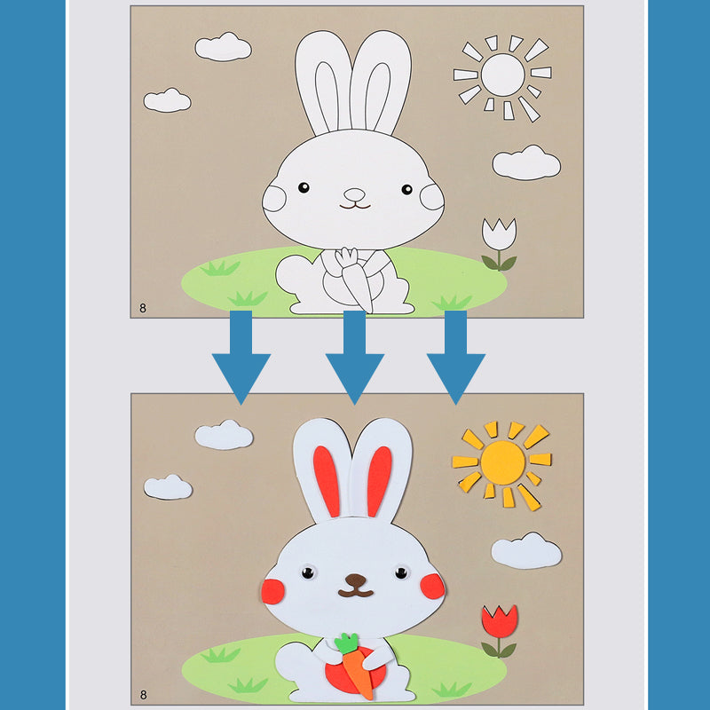 DIY handgemaakte dierenstickers voor kinderen