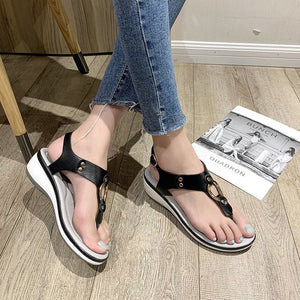 Zomerse effen kleur teenslippers
