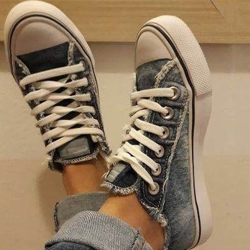 Denim canvas schoenen
