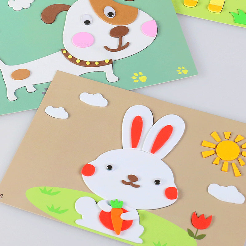 DIY handgemaakte dierenstickers voor kinderen