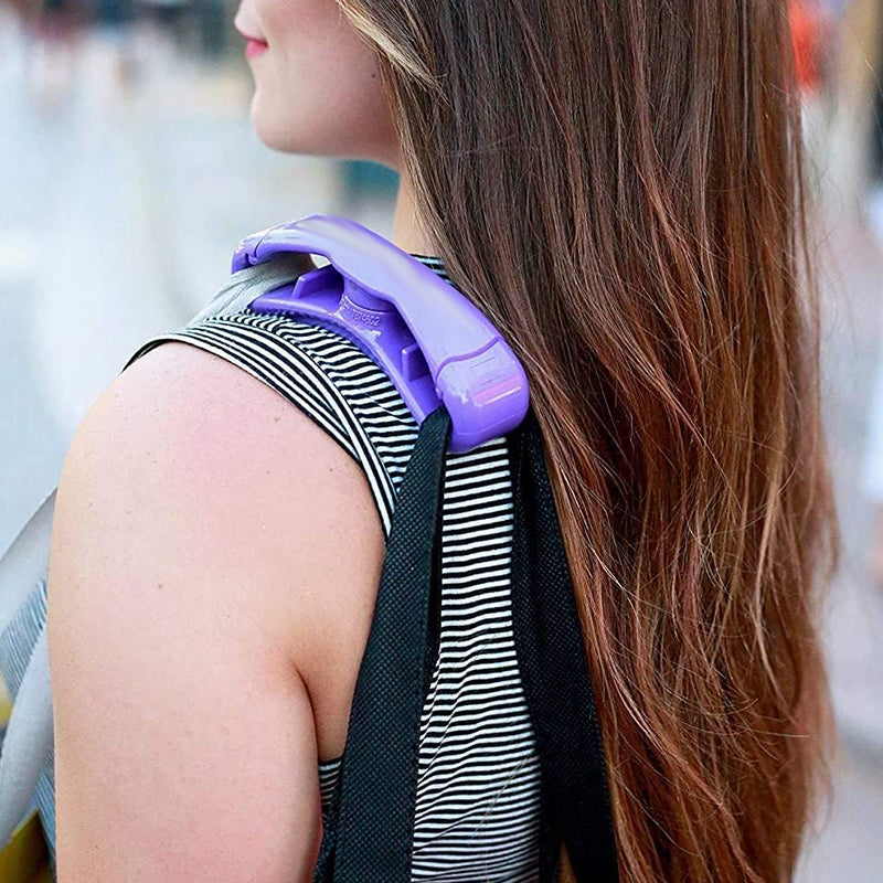 Hands-free shopping bag carrier