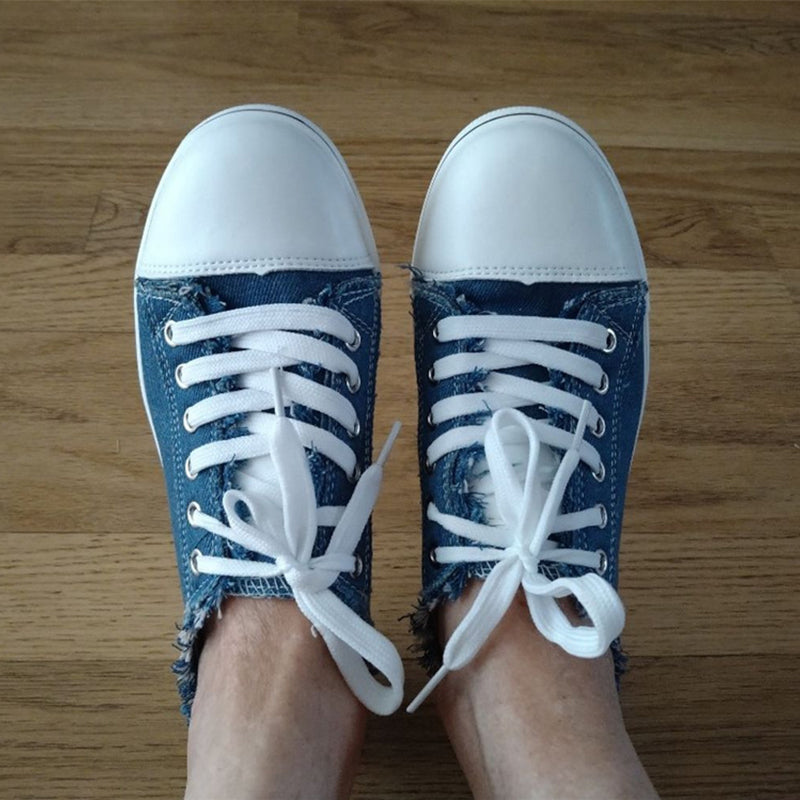 Denim canvas schoenen