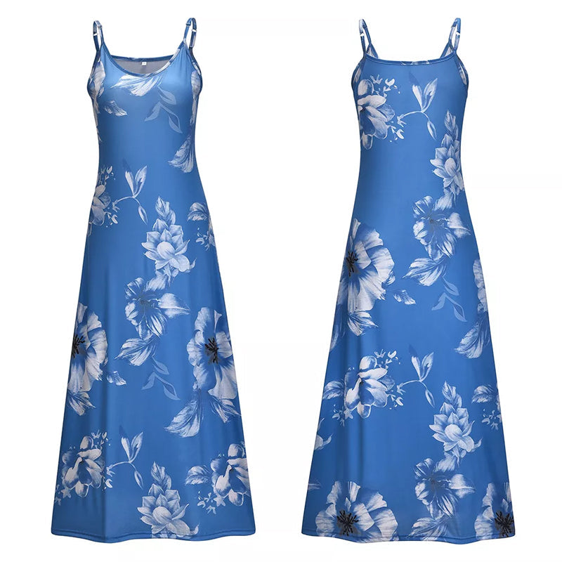 Maxi-jurk met bohemien mouwen en bloemenprint