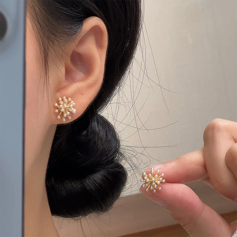 Vuurwerk parel oorbellen