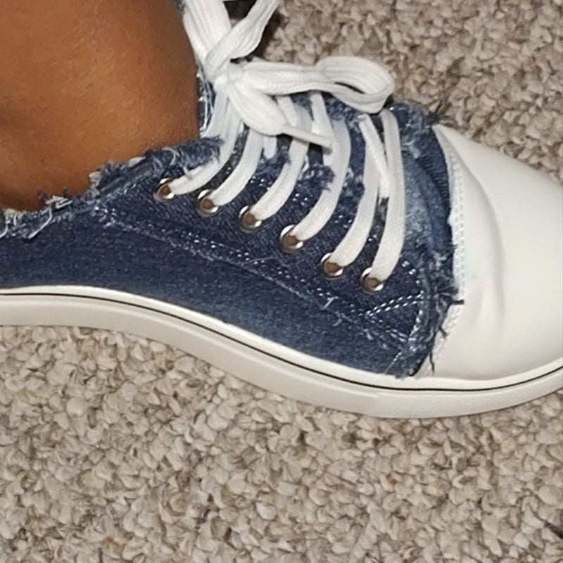 Denim canvas schoenen
