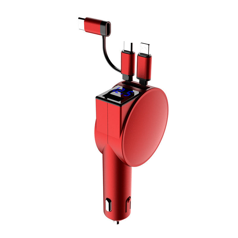 3-in-1 intrekbare snellaad adapter voor in de auto