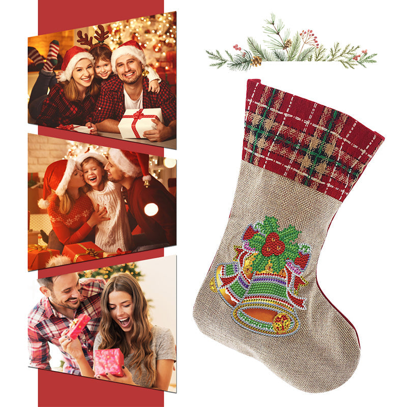 5D Diamant schilderij Kerstmis Strass Sok Borduurwerk Mozaïek Geschenktas