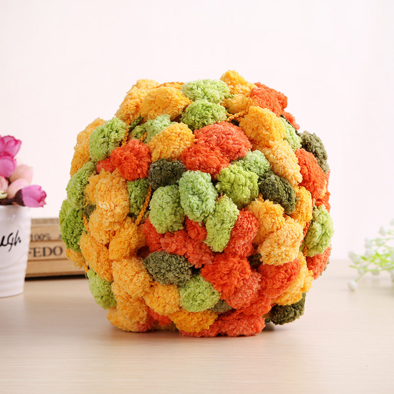 Winter DIY gevlochten parelmoer grove wol (6 stuks)