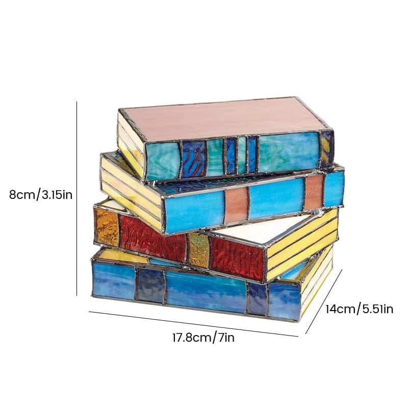 Gestapelde boekenlamp