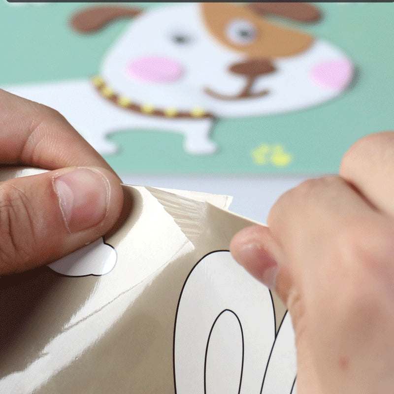 DIY handgemaakte dierenstickers voor kinderen