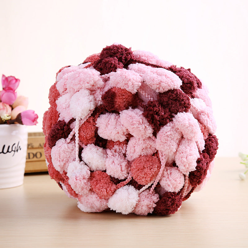 Winter DIY gevlochten parelmoer grove wol (6 stuks)