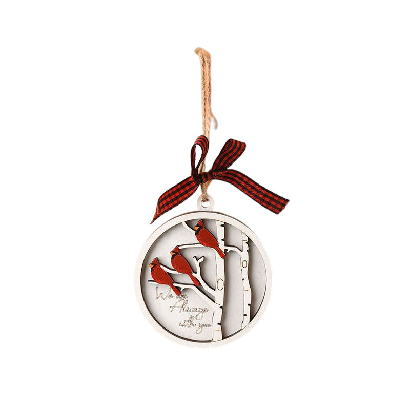 Handgemaakt Herdenkings Ornament met Kardinalen