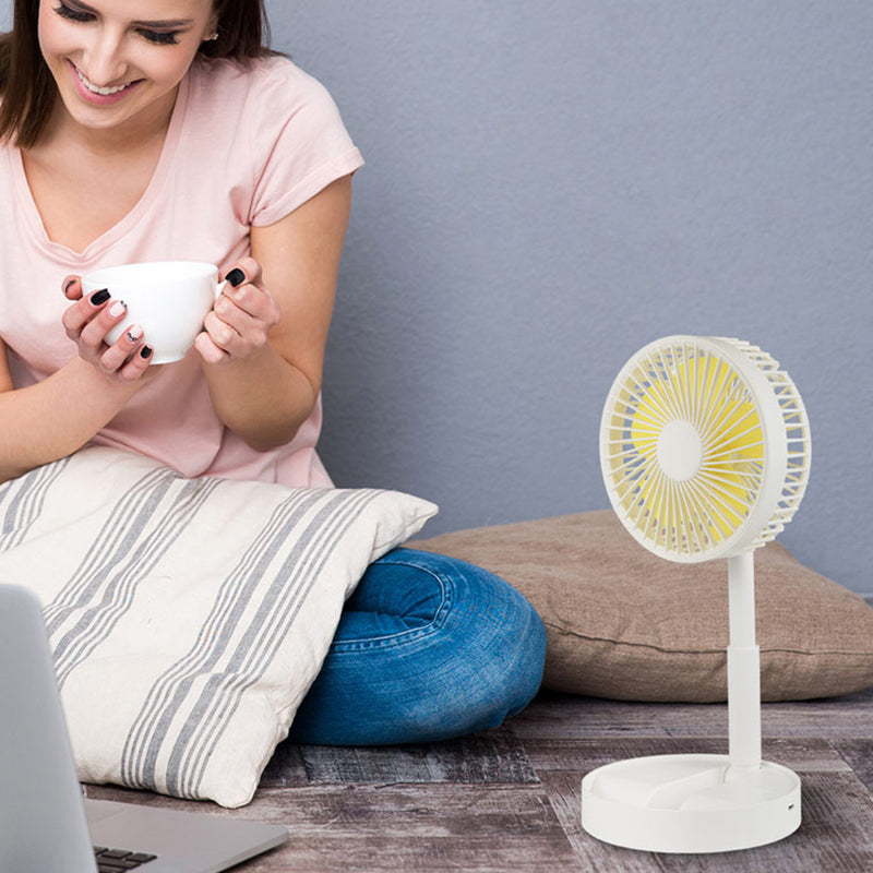 Mini opvouwbare telescopische ventilator voor telefoonhouder