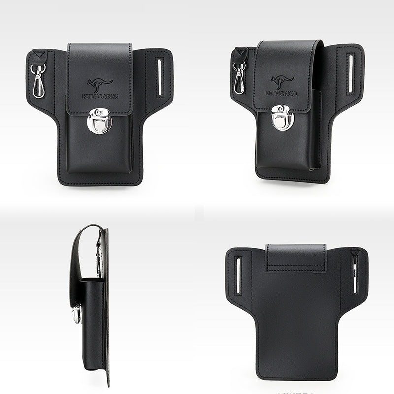 Telefoonholster voor herenriem Mobiele telefoonriempak kaart tas