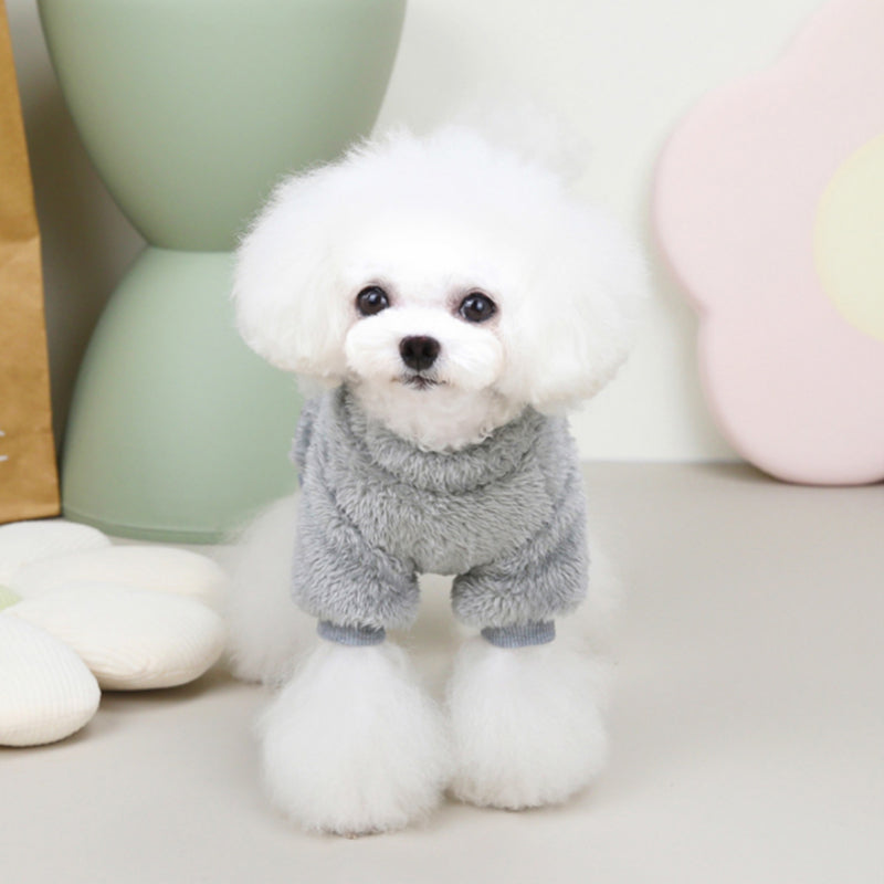 Fleece Huisdier Elastische Jumpsuit met Trekring