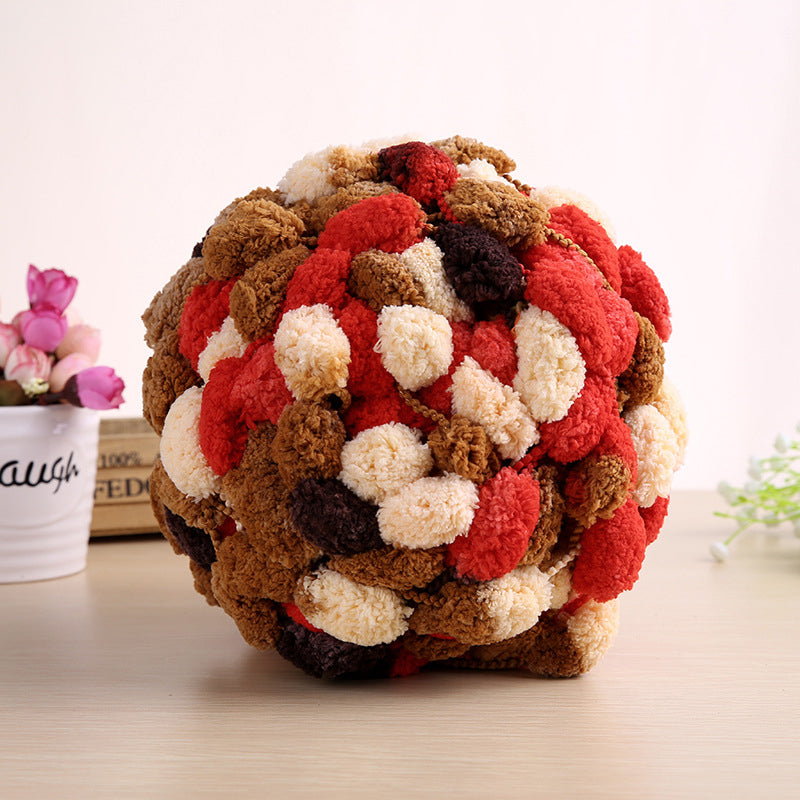 Winter DIY gevlochten parelmoer grove wol (6 stuks)