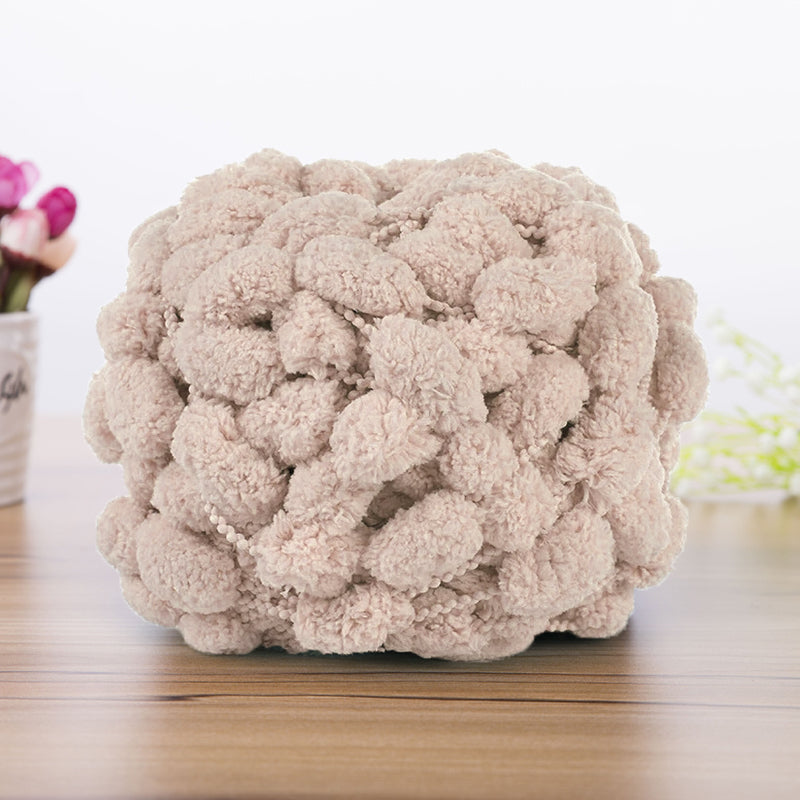 Winter DIY gevlochten parelmoer grove wol (6 stuks)