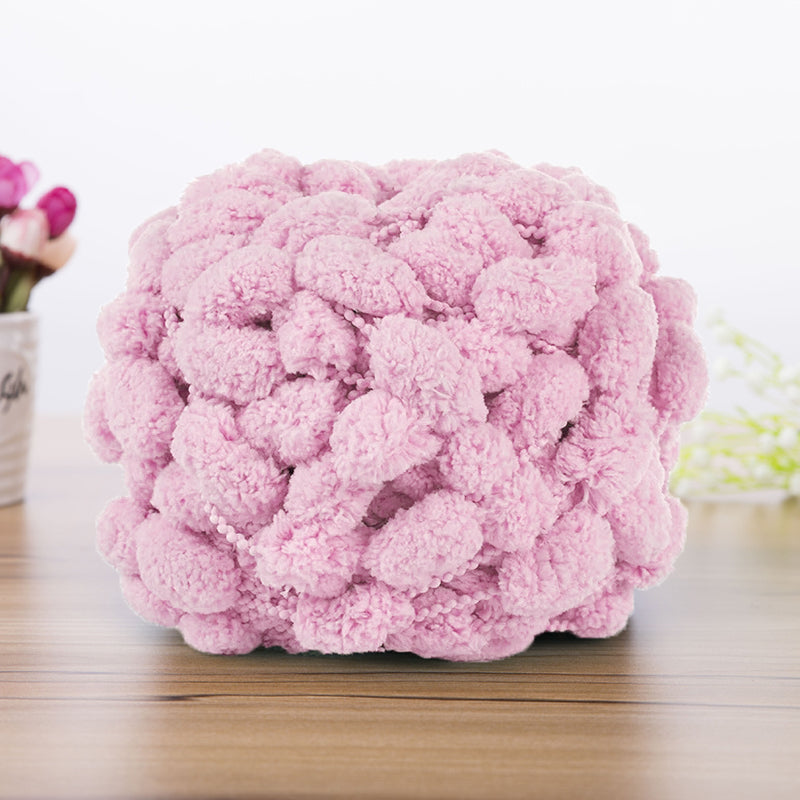 Winter DIY gevlochten parelmoer grove wol (6 stuks)