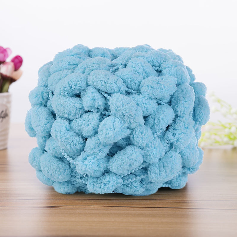 Winter DIY gevlochten parelmoer grove wol (6 stuks)