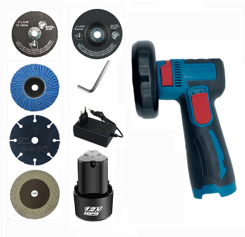 Mini haakse slijper set