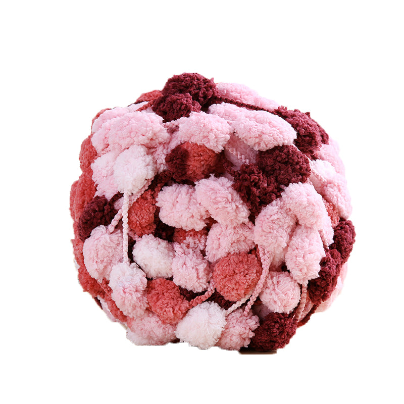 Winter DIY gevlochten parelmoer grove wol (6 stuks)