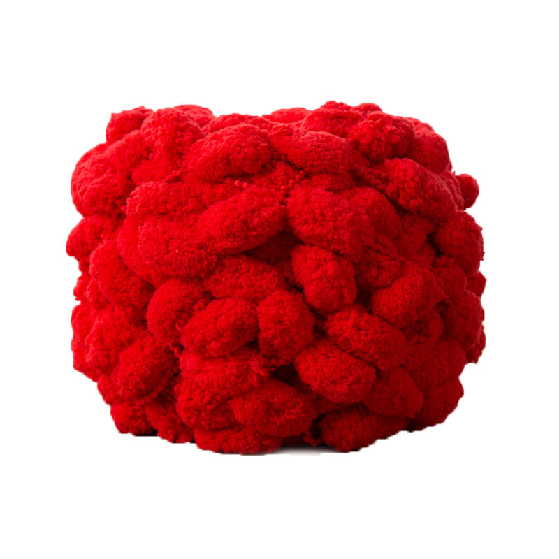 Winter DIY gevlochten parelmoer grove wol (6 stuks)