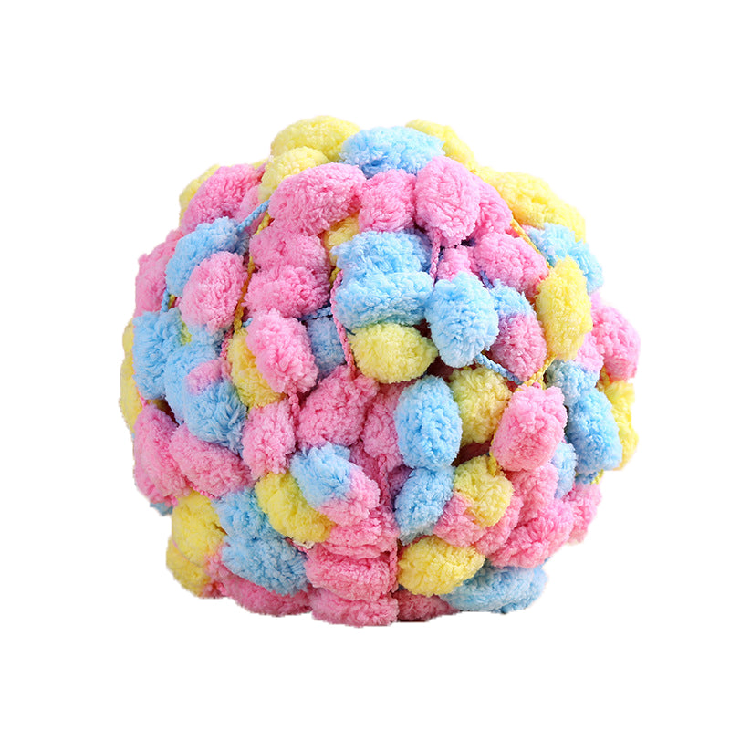 Winter DIY gevlochten parelmoer grove wol (6 stuks)