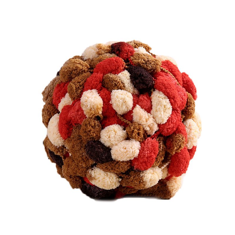 Winter DIY gevlochten parelmoer grove wol (6 stuks)