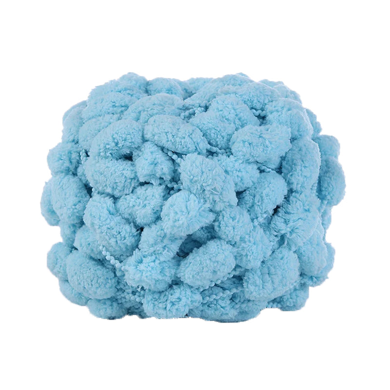 Winter DIY gevlochten parelmoer grove wol (6 stuks)