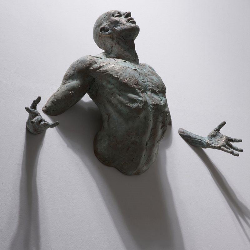 Kunst aan de muur sculptuur met ornament van hars