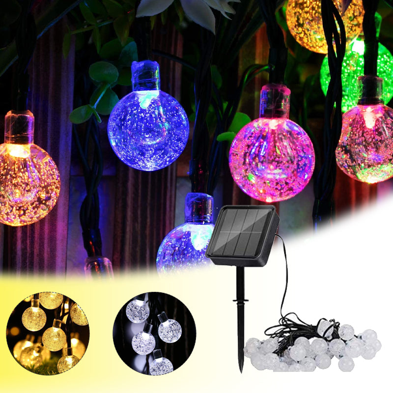Kristallen bol lichtslingers op zonne-energie