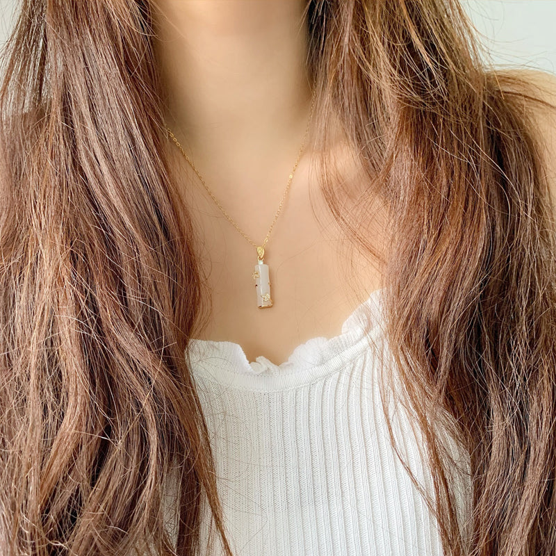 Kunstmatige Jade Bamboe Halsband