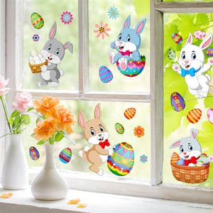 Konijnen Ei Muursticker (2 stuks)