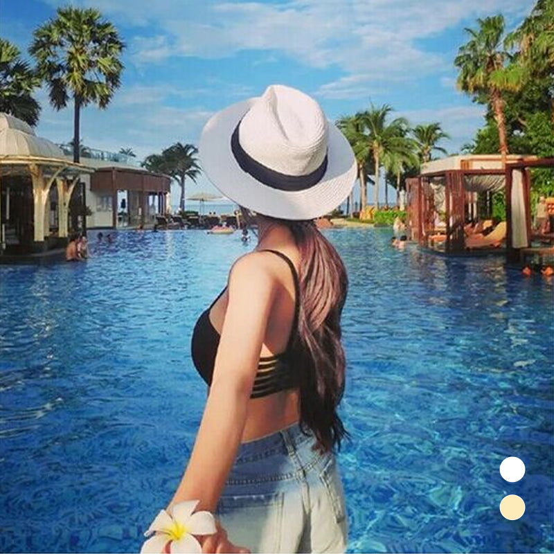 Klassieke zonnehoed met grote rand