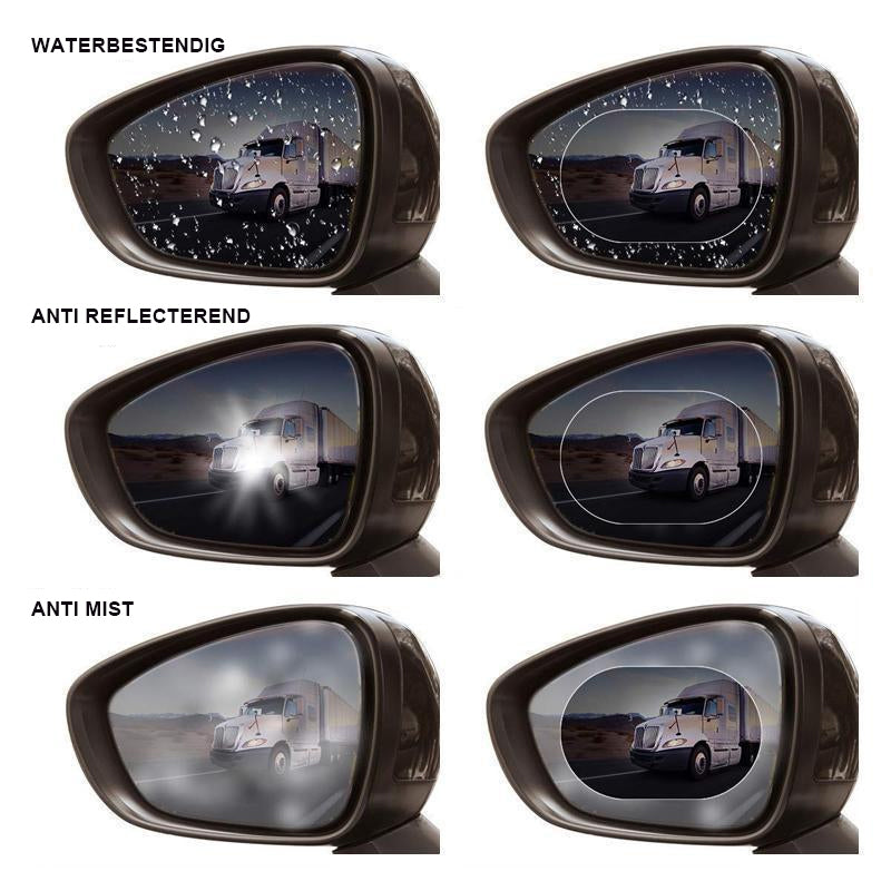 Waterdicht en anti-condens spiegelfolie, 2 stuks