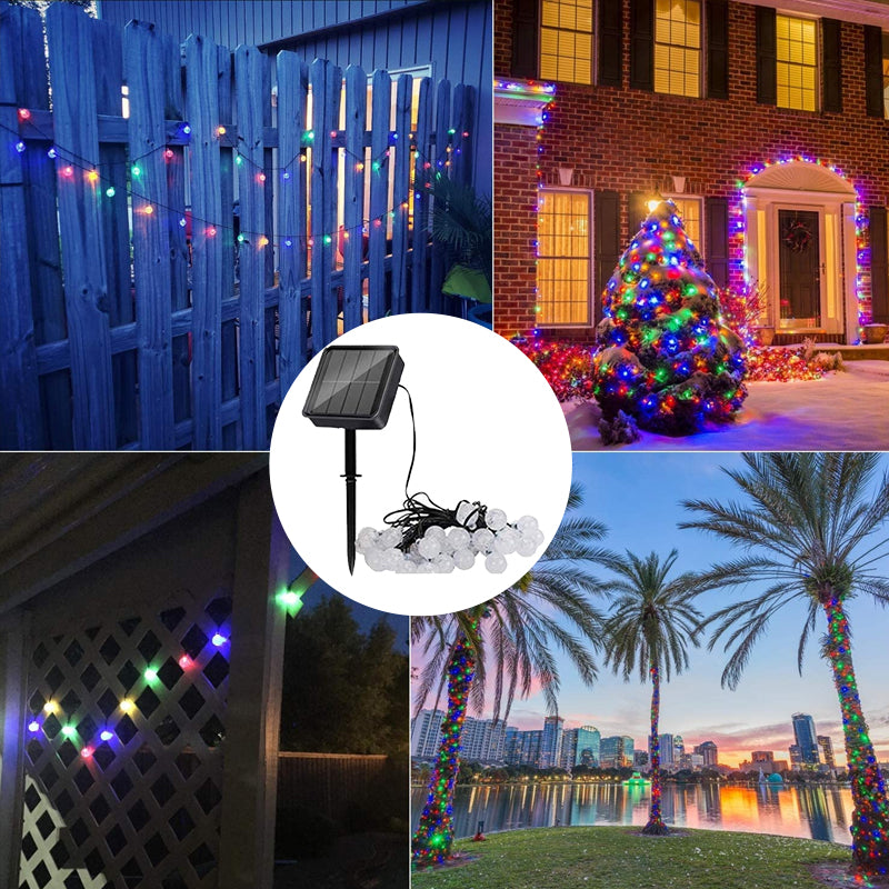 Kristallen bol lichtslingers op zonne-energie