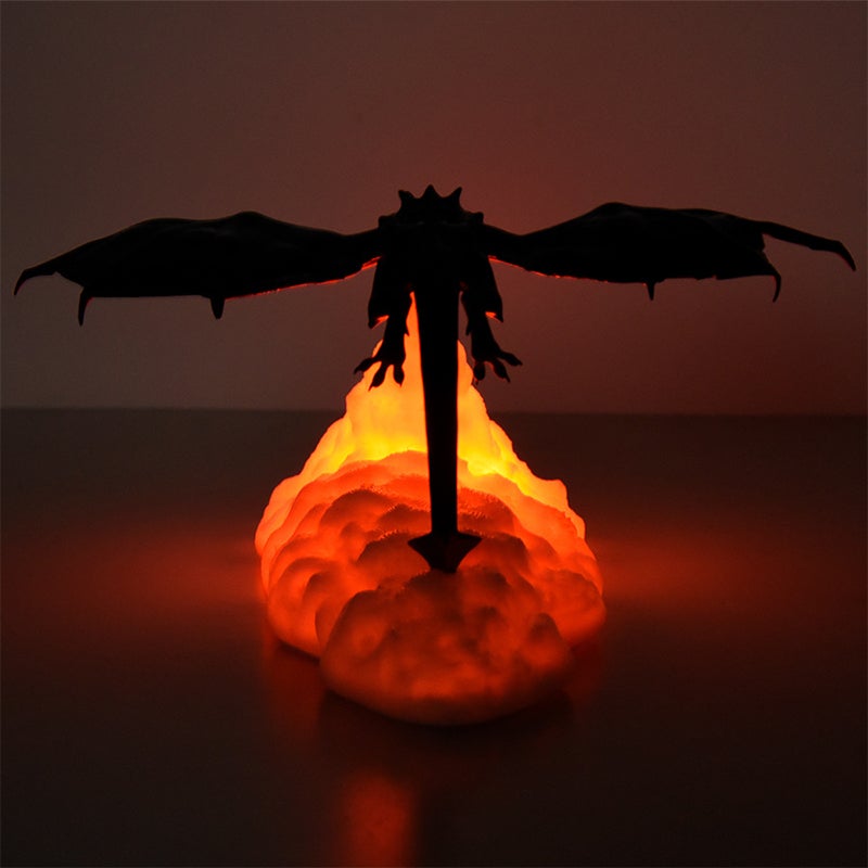 3D Vuurspuwende Draak Nachtlampje