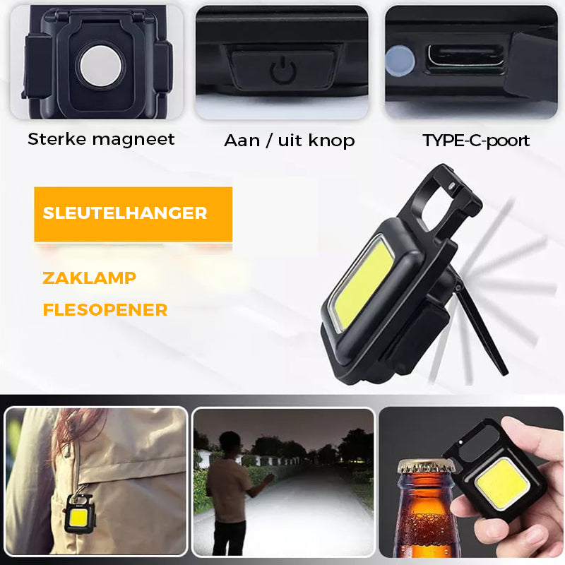 Multifunctionele sleutelhanger noodverlichting