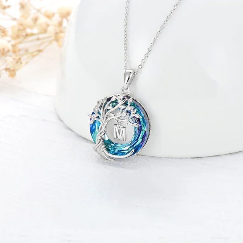 Levensboom kristallen hanger ketting