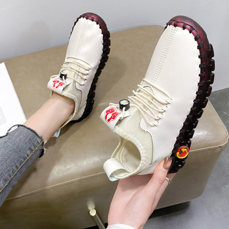 Zachte schoenen met ronde neus