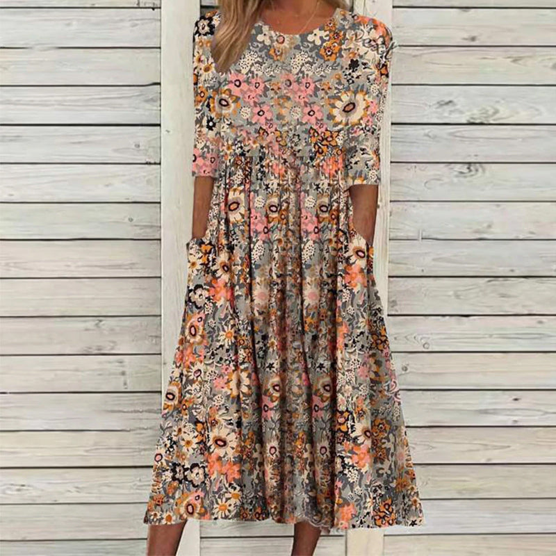 Halflange rok met losse zak